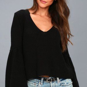 Free People Bell Sleeve Knit Sweater